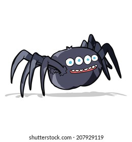 cartoon spooky spider