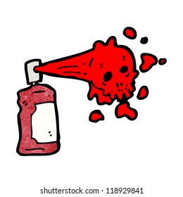 cartoon spooky spray can