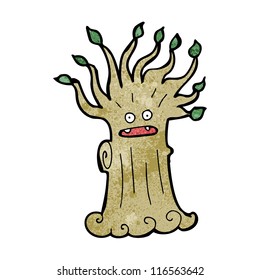 cartoon spooky tree