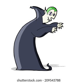 vampiro espeluznante de caricatura