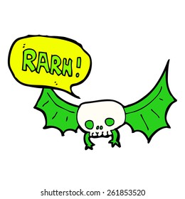 cartoon spooky vampire bat