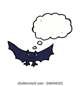 murciélago vampiro mimado con burbuja de pensamientos