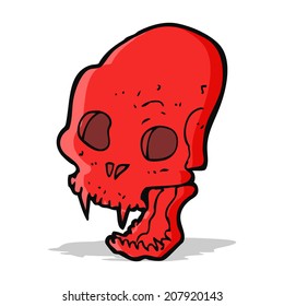 cartoon spooky vampire skull