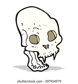 cráneo de vampiro espeluznante de caricatura