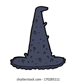cartoon spooky witch hat