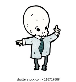 cartoon spooky zombie office man