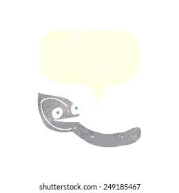 Cartoon-Löffel mit Sprachblase