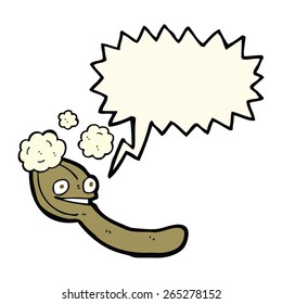 cartoon spoon with speech bubble