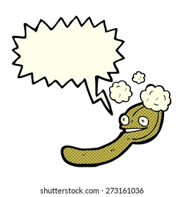 cuchara de dibujos animados con burbuja de habla