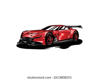 Cartoon Sport Car Vector Illustration