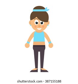 cartoon sport girl