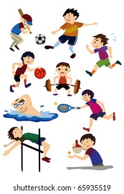 cartoon sport  icon