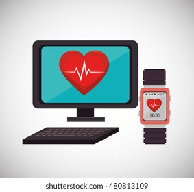 cartoon sport pc smart watch elements design