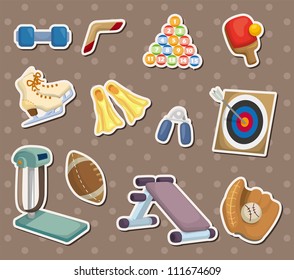 cartoon Sports Equipment stickers