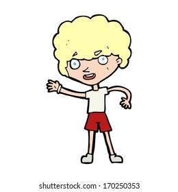 cartoon sporty person