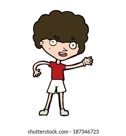 cartoon sporty person