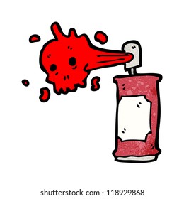 lata de spray de desenho animado