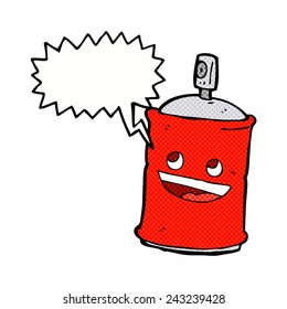 Cartoon Spray-Dose mit Sprachblase