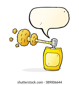 Cartoon Spray-Dose mit Sprachblase