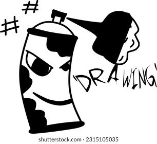 cartoon spray paint pictures to draw