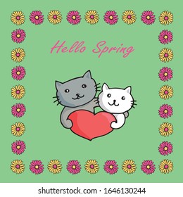 
Cartoon spring theme made for you with love