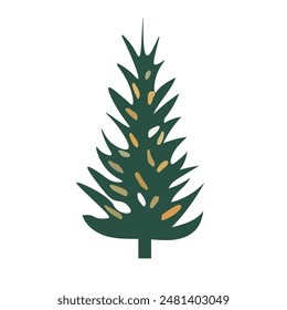 Cartoon spruce tree vector art, cute pine tree image, spruce tree clipart