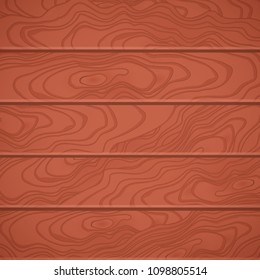 Cartoon square vector background with wooden boards. Backdrop of wood planks