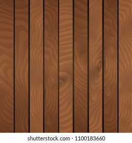 Cartoon square vector background with wooden boards. Backdrop of wood planks