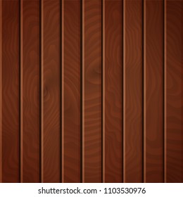 Cartoon square vector background with wooden boards. Backdrop of wood planks