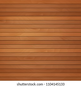 Cartoon square vector background with wooden boards. Backdrop of wood planks