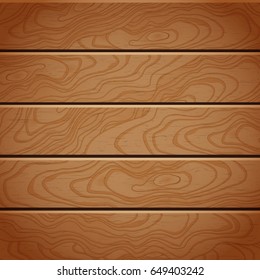 Cartoon square vector background with wooden boards. Backdrop of wood planks