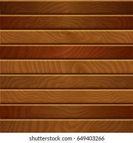 Cartoon square vector background with wooden boards. Backdrop of wood planks