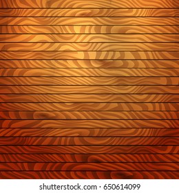 Cartoon square vector background with wooden boards. Backdrop of wood planks