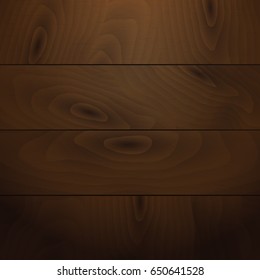 Cartoon square vector background with wooden boards. Backdrop of wood planks
