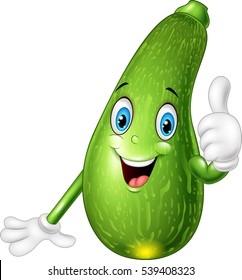 Cartoon Squash Giving Thumb Up