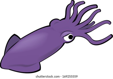 Cartoon of a squid