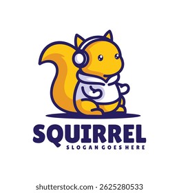 Cartoon Squirrel Mascot Logo Design