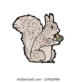 cartoon squirrel with nut