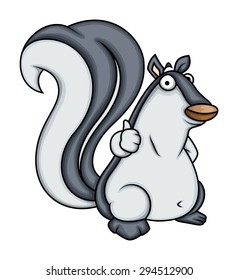 Cartoon Squirrel Showing Thumbs Up