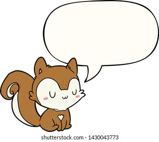 cartoon squirrel with speech bubble