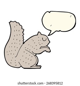 cartoon squirrel with speech bubble