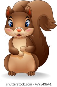 Cartoon squirrel standing