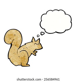 cartoon squirrel with thought bubble