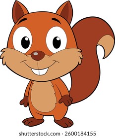 A Cartoon Of A Squirrel Vector Illustration 