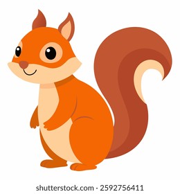 Cartoon squirrel vector on white background.