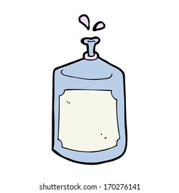 botella de chorro de dibujos animados
