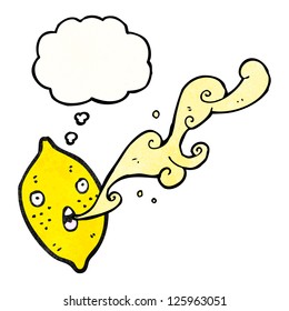 cartoon squirting lemon