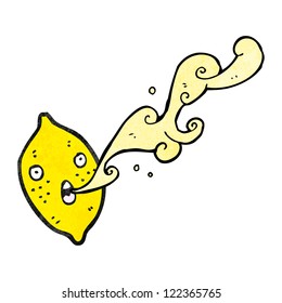 cartoon squirting lemon cartoon character