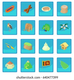 Cartoon Sri lanka icon blue app for any design vector illustration