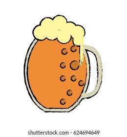 cartoon st patrick day jar beer foam cold